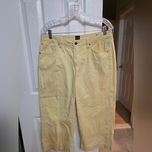 Women's Jag Pale Yellow Cropped Pants